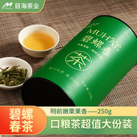 目海雨前碧螺春茶叶绿茶浓香型茶叶年新茶 口粮 高山嫩芽炒青绿茶 碧螺春 250克 * 1罐