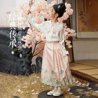 女童裙子夏季薄款透气国风新中式公主裙马面裙中大童儿童演出裙子