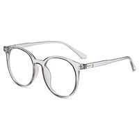 Erilles 超轻TR90眼镜框男女可配防蓝光有度数近视眼镜透明黑框素颜眼睛架 灰色 167升级防蓝光镜片