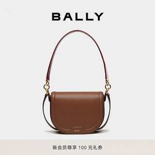 BALLY/巴利24秋冬CODE棕色牛皮革女士斜挎包6309056 棕色 1