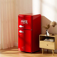 Coca-Cola 可口可乐 冰箱压缩机制冷双门小冰箱一级能效网红冰箱宿舍