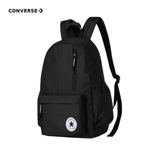 匡威（Converse）书包双肩包经典款大容量男女旅行包初高中生男女通用背包 正黑色 M