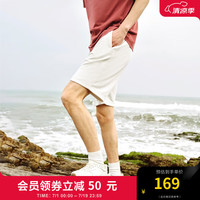 杰克·琼斯(JACK&JONES)短裤男士夏季新款抽绳松紧腰百搭直筒运动休闲五分裤透气弹力短裤 雪白色A06 180/84A/LR