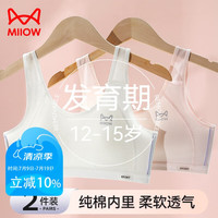 猫人少女内衣初高中学生发育期运动跑步防震文胸女童背心夏季薄款