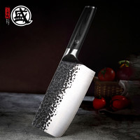 三本盛菜刀家用斩切刀复合钢锻打刀切片切肉刀厨师刀锋利厨房刀具 三枚合/SKD11：中式大菜刀·黑柄