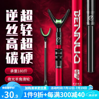 本诺(BENNUO) 本诺碳素炮台支架鱼竿架杆大物台钓椅钓箱地插架竿钓鱼手竿支架 1.7m 【高碳轻硬版】+羊角头+后挂