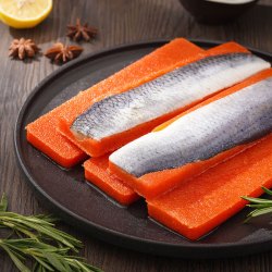 sanrengang三人港希鲮鱼籽6片850g袋装红色西鳞鱼籽料理轻奢食品生鲜