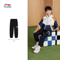 88viplining李宁儿童运动裤2024新款长裤男童装女小童大童夏装裤子