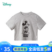 迪士尼宝宝（Disney Baby）童装男童T恤缤纷一夏米奇短袖T恤 花灰 3岁/身高100cm