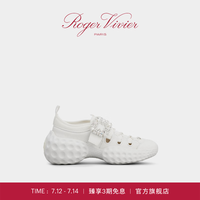 ROGERVIVIER/2024夏季RV女鞋Viv Run织物轻便运动休闲鞋 白色 37