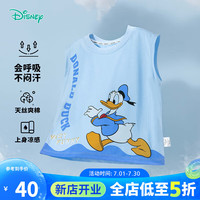 迪士尼宝宝（Disney Baby）童装男童背心T恤纯棉米奇唐老鸭无袖T恤24年夏新品