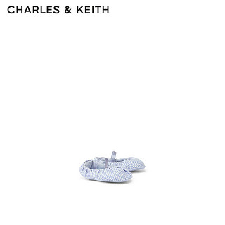 CHARLES&KEITH【SALE】CK9-71850012褶皱柔软格纹宝宝玛丽珍鞋 Blue蓝色 18码