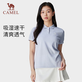 骆驼（CAMEL）运动polo衫春夏速干透气短袖上衣T恤男 714BAUL007 极地白,男 XXXL