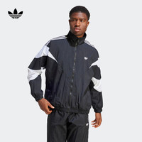 adidas宽松梭织运动立领夹克外套男装阿迪达斯官方三叶草IL2465 黑色/白