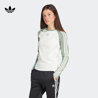 adidas 阿迪达斯 三叶草 修身圆领长袖T恤 女装