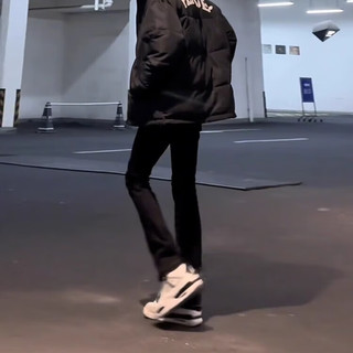 布凯南美式高街牛仔裤男夏季新款直筒潮牌显瘦微喇vibe黑色修身长裤子男