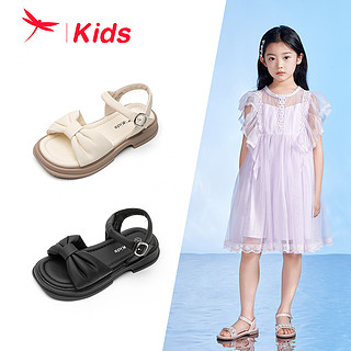 红蜻蜓 女童鞋2023夏季新款凉鞋简约百搭中大童沙滩鞋耐磨防滑透气