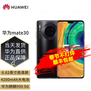 HUAWEI 华为 Mate 30 5G手机 8GB+128GB 亮黑色