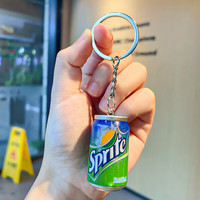 筌祁阙仿真迷你易拉罐可乐雪碧钥匙圈创意钥匙扣 易拉罐-雪碧