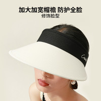 【达人】CMS颗里空顶防晒帽女防紫外线小香风夏季时尚遮阳帽