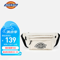 Dickies斜挎包男士邮差包女休闲单肩包多功能帆布胸腰包大容量挎肩包白色