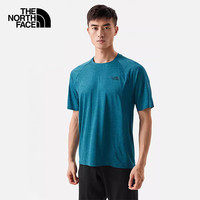 The North Face北面短袖T恤男户外速干短袖7WD3 蓝色/EVP L