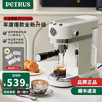 柏翠(PETRUS)咖啡机小白醒醒意式浓缩奶泡半自动家用小型PE3366s