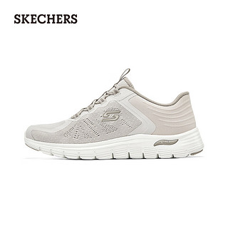 斯凯奇（Skechers）2024夏女鞋一脚蹬休闲运动鞋网面104384 自然色/NAT 38.5