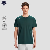 DESCENTE迪桑特运动系列男士短袖针织衫夏季 DG-DARK GREEN 3XL (190/108A)