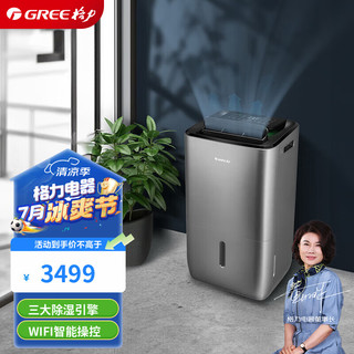 格力 DH25EPA1A 25L/日除湿量 WIFI控制 烟雨灰 除湿机
