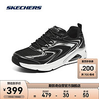 SKECHERS 斯凯奇 极光鞋气垫跑步鞋183075/177425 黑色/BLK（男） 43