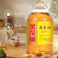 金龙鱼 优选花生油5L物理压榨一级浓香食用油家用炒菜植物油大桶装