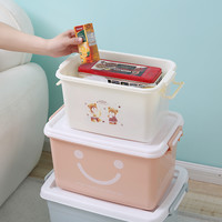 倍亿多 塑料收纳箱整理箱有盖户外家用大号手提储物箱玩具盒防水宝宝车载