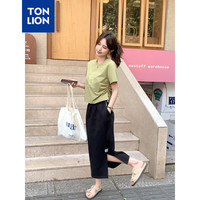 唐狮 TONLION2024女圆领短袖T恤半身裙套装WP 牛油果绿 S