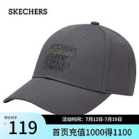 斯凯奇（Skechers）运动联盟系列运动棒球帽硬顶帽檐经典L324U048 烟熏珠灰/00SP 57-60CM