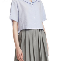 it LAP女装短袖衬衫休闲夏季简约气质纯色半袖上衣PFWB561K