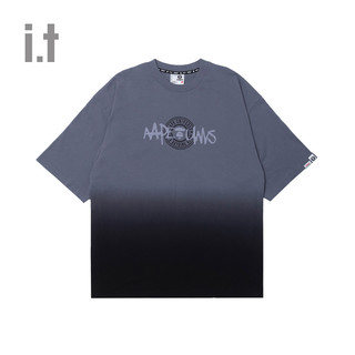  Aape 渐变拼色 男士短袖T恤  GYL/灰色，YEX/黄色 S，M，L，XL