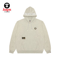 Aape男装秋冬猿颜迷彩徽章字母印花薄绒连帽卫衣A310XAL