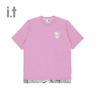  Aape 拼接 男士T恤  BKX/黑色，BLX/蓝色，IVX/白色，PKX/粉红色，YEX/黄色 S，M，L，XL，XXL