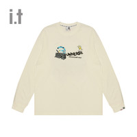  Aape 街头潮流 男士长袖T恤  IVX/米白色，NYX/藏青色 S，M，L，XL，XXL