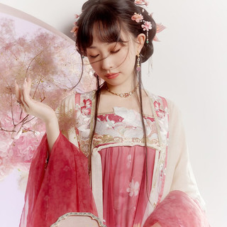 十三余小豆蔻儿刺绣长衫吊带裙汉元素连衣裙套装日常女夏 长衫  XS