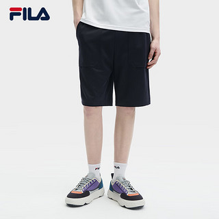 FILA 斐乐男装休闲五分裤子2024夏季防晒凉感功能运动短裤男 传奇蓝-NV 185/92A/XXL