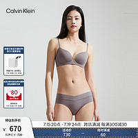 Calvin Klein内衣女士舒适软支撑ck无钢圈无痕小胸聚拢厚垫深V文胸QF7322AD LN5-芦穗灰 34A 34/75A