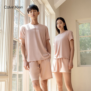 Calvin Klein【凉感抗菌】【冰美事系列】男女内衣夏季ck舒适柔软睡衣套装 女士-8I6-肉桂拿铁 XS+XS