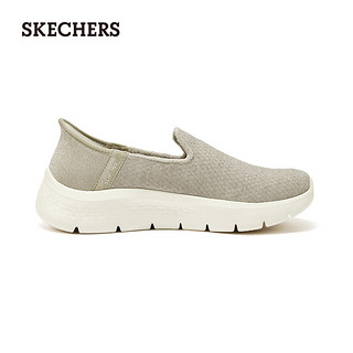 斯凯奇（Skechers）休闲时尚户外健步鞋舒适透气124849 灰褐色/TPE 35