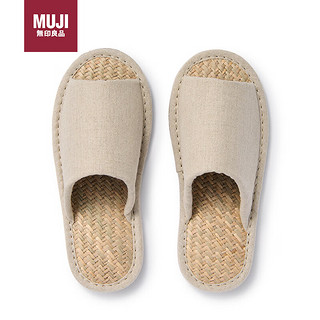 无印良品（MUJI）马来草拖鞋 前开 男式女式 无性别  275mm(2.0)/原色 27.5cm 