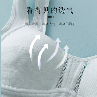 伊棠朵高中生青春发育期固定杯少女内衣初中纯棉背心16岁青少年文胸 白色+白色 85A 【115-135斤】