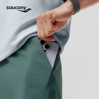 Saucony索康尼4D运动短裤男4分梭织速干专业跑步透气运动下装裤子 4D|草尾绿【呼吸腰-新】 XL(180/88A)