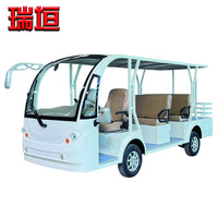 瑞垣8-17座电动观光车全封闭楼盘售楼处景区旅游校园酒店接待车定金