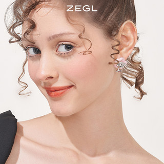 ZENGLIU ZEGL设计师假日小熊系列花朵小熊耳环女小众精致耳钉钢针夏天耳饰